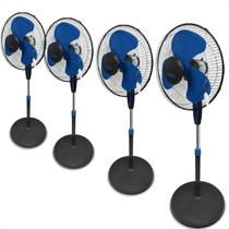 Ventilador Torre Pedestal 3 Hélices 45W 220V, Altura Ajustável até 130cm - Kit com 4