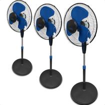 Ventilador Torre Pedestal 3 Pás 45W 3 Velocidades 220 Altura 130cm Kit com 3