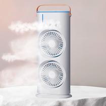 Ventilador Torre Usb Potente Duplo Mesa Compartimento Gelo