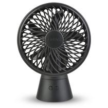 Ventilador Treva recarregável oscilante de 12,7 cm com porta USB de 3 velocidades