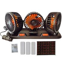 Ventilador Triplo Automotivo Carro Caminhao Kombi Van Automovel 2 Velocidades Ajustavel Verao Calor Sol Ventilador Triplo Automotivo Carro Caminhao Kombi Van Automovel 2 Velocidades Ajustavel Verao Calor Sol