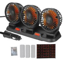 Ventilador Triplo Carro Automotivo Van Kombi 2 Velocidades Ajustavel Silencioso Verao Sol Calor Dias Quentes Ventilador Triplo Carro Automotivo Van Kombi 2 Velocidades Ajustavel Silencioso Verao Sol Calor Dias Quentes