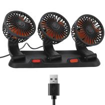 Ventilador Triplo Usb Automotivo Carro Escritorio Mesa Escrivaninha Home Office 2 Modos Silencioso Verao Calor Ventilador Triplo Usb Automotivo Carro Escritorio Mesa Escrivaninha Home Office 2 Modos Silencioso Verao Calor