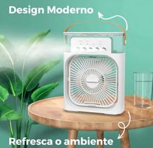 Ventilador Umidificador Climatizador Ar Agua Led Usb Abajur Ventilador Umidificador Climatizador Ar Agua Led Usb Abajur