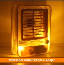 Ventilador Umidificador de Ar e Abajur Silencioso Usb Mini