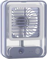 Ventilador Umidificador De Mesa Touch Led 3 Velocidades Usb