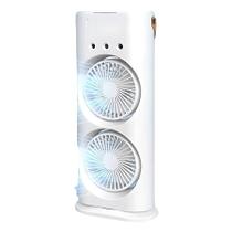 Ventilador Umidificador Duplo Torre Branco