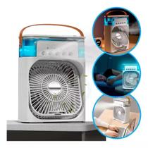 Ventilador Umidificador e Climatizador Portátil Led Água e Gelo 3 Velocidades - AIR COOLER