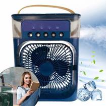 Ventilador Umidificador E Refrigerador De Ar Portátil Usb Com Reservatório Para Água E Gelo