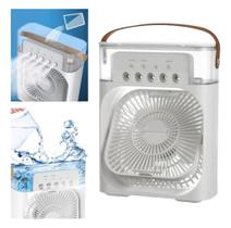 Ventilador Umidificador e Refrigerador de Ar Portátil USB Recarregavel Bivolt