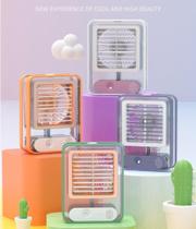 Ventilador Umidificador Mesa Touch Led 3 Velocidades Verao