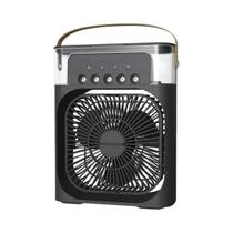 Ventilador Umidificador Portátil USB Com Luz Noturna LED 3 Em 1 Para Casa
