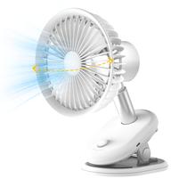 Ventilador USB Clip On Zestaline oscilando com bateria de 5000mAh