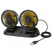 Ventilador USB Duplo Com Ajuste Carro Caminhão Casa Luxo Ventilador USB Duplo Com Ajuste Carro Caminhão Casa Luxo