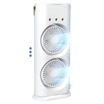 Ventilador Usb Duplo Portátil Potente Turbo Compacto Recarregável Umidificador Led Ventilador Usb Duplo Portátil Potente Turbo Compacto Recarregável Umidificador Led