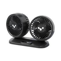 Ventilador USB Para Carro Com Duas Cabeças, 3 Velocidades, Ajustável Em 360 Graus, Ventilador De Ar