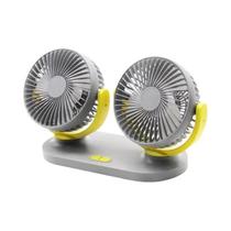 Ventilador USB Para Carro Com Duas Cabeças Ajustável De 3 Velocidades 5V 12V 24V Acessórios De Ventilador USB Para Carro Com Duas Cabeças Ajustável De 3 Velocidades 5V 12V 24V Acessórios De