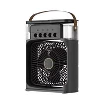 Ventilador USB Portátil Com Umidificador E Luz Noturna, Mini Ar Condicionado Para Casa E Escritório