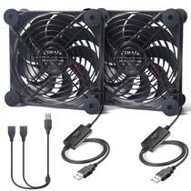 Ventilador USB ZIWIJE Quiet Dual 120 mm com cabo de extensão USB 5V Ventilador USB ZIWIJE Quiet Dual 120 mm com cabo de extensão USB 5V