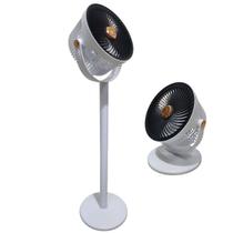 Ventilador Vertical Mesa Chao Altura Ajustavel 5 Velocidades Aromaterapia USB Bateria Recarregavel Potente Calor Verao