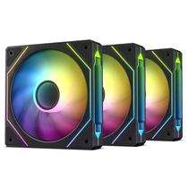 Ventiladores de caixa DARKROCK F120-3 120 mm com PWM e ARGB - pretos