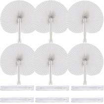 Ventiladores de mão dobráveis Bestage 150 pacotes brancos para festa de casamento Ventiladores de mão dobráveis Bestage 150 pacotes brancos para festa de casamento