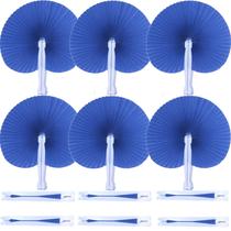 Ventiladores de mão dobráveis de papel decorativo Bestage 20 unidades Navy Ventiladores de mão dobráveis de papel decorativo Bestage 20 unidades Navy
