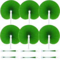 Ventiladores de mão dobráveis de papel decorativo Bestage Grass Green x20 Ventiladores de mão dobráveis de papel decorativo Bestage Grass Green x20