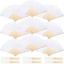 Ventiladores de mão dobráveis DomeStar White Paper 15 unidades para casamento Ventiladores de mão dobráveis DomeStar White Paper 15 unidades para casamento