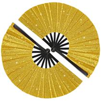 Ventiladores de mão dobráveis Tkocisa Glitter for Line Dancing, pacote com 2 Ventiladores de mão dobráveis Tkocisa Glitter for Line Dancing, pacote com 2