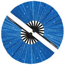 Ventiladores de mão dobráveis Tkocisa Glitter for Line Dancing, pacote com 2 Ventiladores de mão dobráveis Tkocisa Glitter for Line Dancing, pacote com 2