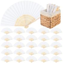 Ventiladores de papel Aodaer White 50 peças com cesto de armazenamento de 21 cm