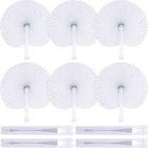 Ventiladores de Papel Bestage - 60 Peças Dobráveis com Alça de Plástico