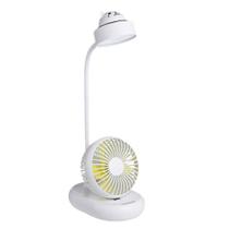 Ventiladores de pedestal de mesa usb carregando lâmpada led pequeno ventilador branco Ventiladores de pedestal de mesa usb carregando lâmpada led pequeno ventilador branco