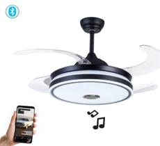 Ventiladores de teto Retrátil com caixa de som e Bluetooth.