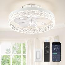 Ventiladores de Teto ZMISHIBO com Luz, Ventilador de Teto de Perfil Baixo com Luz e Controle Remoto, Ventilador de Teto Embutido, Reversível, Regulável, Silencioso, Ventilador Pequeno de 15,7 polegadas para Quarto, Uso Interno - Branco Ventiladores de Teto ZMISHIBO com Luz, Ventilador de Teto de Perfil Baixo com Luz e Controle Remoto, Ventilador de Teto Embutido, Reversível, Regulável, Silencioso, Ventilador Pequeno de 15,7 polegadas para Quarto, Uso Interno - Branco