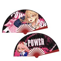Ventiladores dobráveis, 2 peças de motosserras de anime, tecido Mans Makima, 25 cm