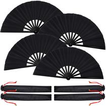 Ventiladores dobráveis Blulu Classic Style Black 33cm de plástico/nylon