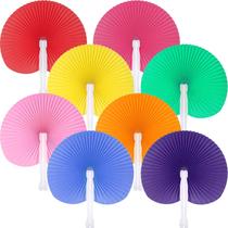 Ventiladores dobráveis, ventiladores de papel redondos Pangda, pacote com 24 (multicoloridos) Ventiladores dobráveis, ventiladores de papel redondos Pangda, pacote com 24 (multicoloridos)
