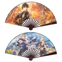 Ventiladores dobráveis Ventiladores portáteis Hand Anime Genshins Impacts x2 Ventiladores dobráveis Ventiladores portáteis Hand Anime Genshins Impacts x2