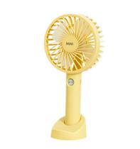 Ventiladores USB Mini ventilador recarregável portátil amarelo Ventiladores USB Mini ventilador recarregável portátil amarelo