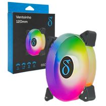 Ventoinha 120mm RGB silenciosa Gabinete Gamer Alto Fluxo de Ar Led Colorido Conector Molex 3 Pinos Ventoinha 120mm RGB silenciosa Gabinete Gamer Alto Fluxo de Ar Led Colorido Conector Molex 3 Pinos