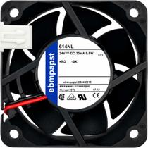 Ventoinha 614 NL 24V 33mA 0.8W 2 Fios 2 Pinos 60X60X25MM A1 Ventoinha 614 NL 24V 33mA 0.8W 2 Fios 2 Pinos 60X60X25MM A1