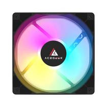 Ventoinha Acegeek RW12, 120mm, Rainbow, Preto, AG-RW12-BK