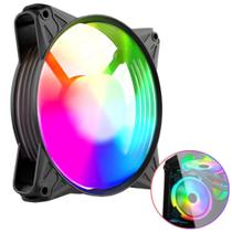 Ventoinha Cooler Fan Alta Performance Tamanho 120mm 12V Com Iluminação Led Rgb Com 8 Cores Para Gabinete Gamer - Eurus Clanm