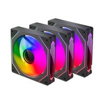 Ventoinha De Gabinete De Computador 120mm Silenciosa ARGB Com Efeito Espelhado, 4 Pinos PWM, Baixo