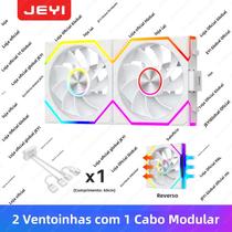 Ventoinha De PC ARGB Hydro Bearing De 12CM JEYI 30dB(A) 5V3pin PWM 800-2000RPM Com Efeito Espelho