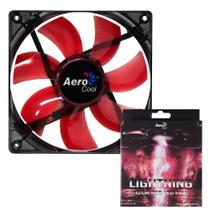 Ventoinha Gamer Para Gabinete Aerocool 120mm 12V Com Iluminação Translúcida Led Vermelho Lightning Ventoinha Gamer Para Gabinete Aerocool 120mm 12V Com Iluminação Translúcida Led Vermelho Lightning