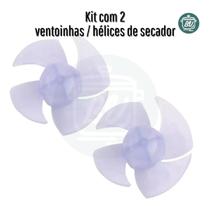 Ventoinha hélice para secador Gama / Mondial / Philco Kit com 2 uni