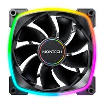 Ventoinha Montech RX140, 140mm, PWM, ARGB, Lâmina Reversa, Preto - RX140 PWM Black